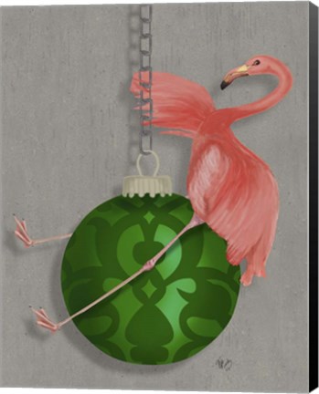 Framed Flamingo Wrecking Ball Print