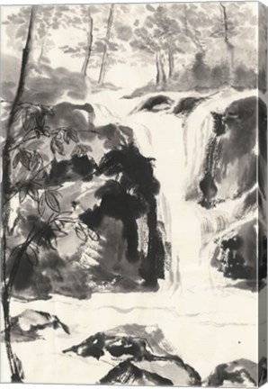 Framed Sumi Waterfall III Print