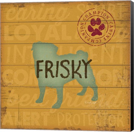 Framed Frisky Dog Print