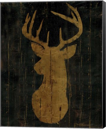 Framed Rustic Lodge Animals Deer Head Print