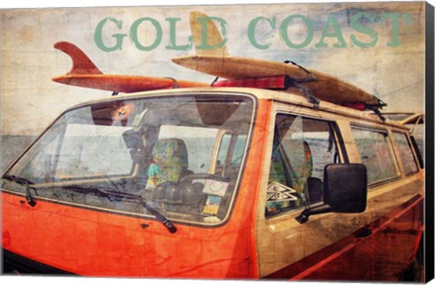 Framed Gold Coast Surf Bus Print