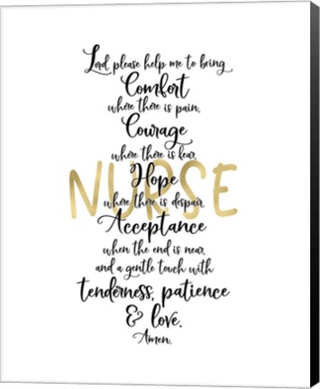 Framed Nurse Prayer Print