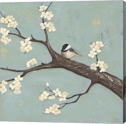 Framed Chickadee &amp; Dogwood II Print