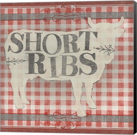 Framed Gingham BBQ III Print