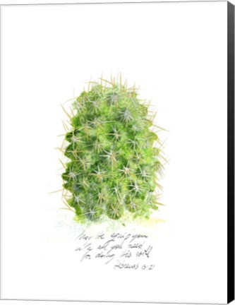 Framed Cactus Verse I Print