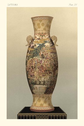 Framed Satsuma Vase Pl. XV Print