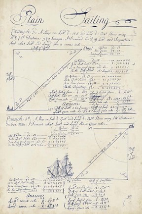 Framed Nautical Journal VI Print