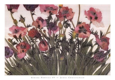 Framed Spring Poppies IV Print