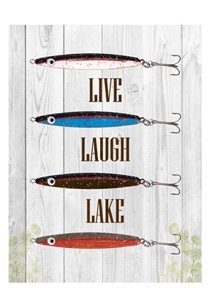 Framed Live Laugh Lake Print