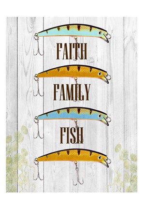 Framed Faith Family Fish Print