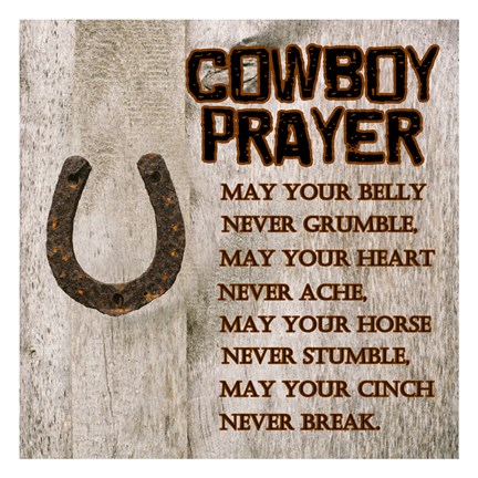 Framed Cowboy Prayer Print