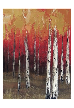 Framed Forest Red 2 Print