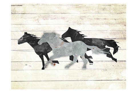 Framed 3 Icon Horse Print