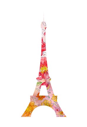 Framed Eiffel Flowers Print