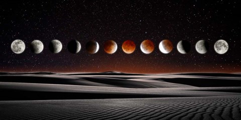 Framed Blood Moon Eclipse Print