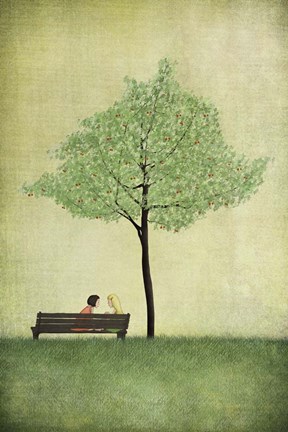 Framed Cherry Tree - Summer Print
