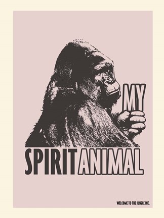 Framed Spirit Animal Gorilla Print