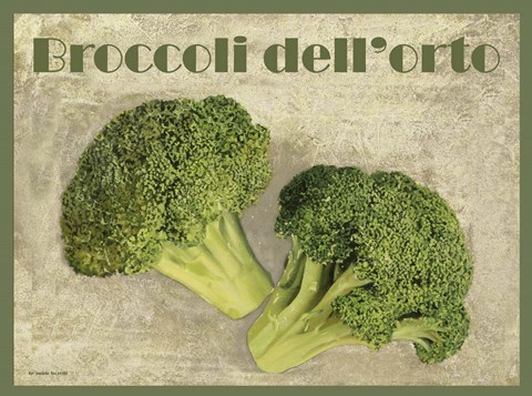 Framed Broccoli Dell&#39;orto Print
