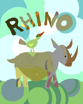 Framed Rhino Print
