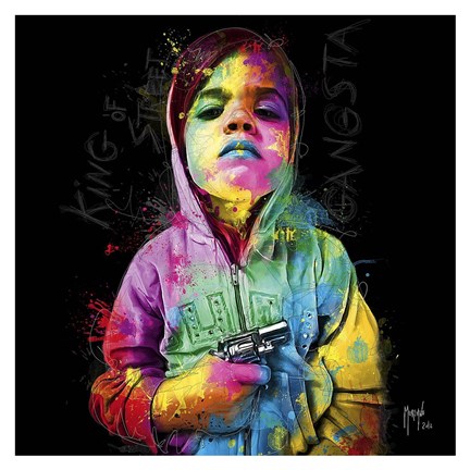 Framed Gangsta Child, King of Street Print