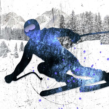 Framed Extreme Skier 06 Print