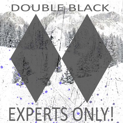 Framed Extreme Snowboarder Double Black Print