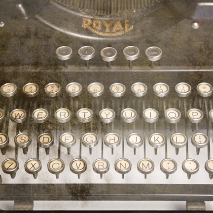 Framed Typewriter 02 Royal keys 2 Print