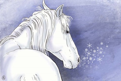Framed Winter Horse Print