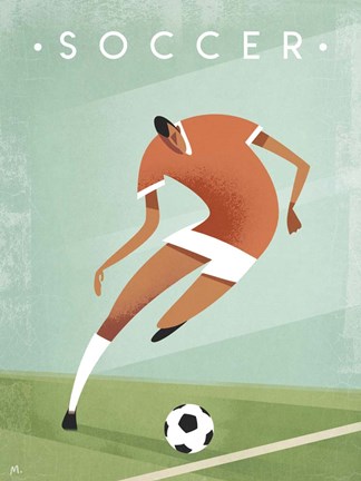Framed Vintage Soccer Print