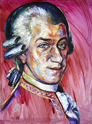 Framed Wolfgang Amadeus Mozart Print