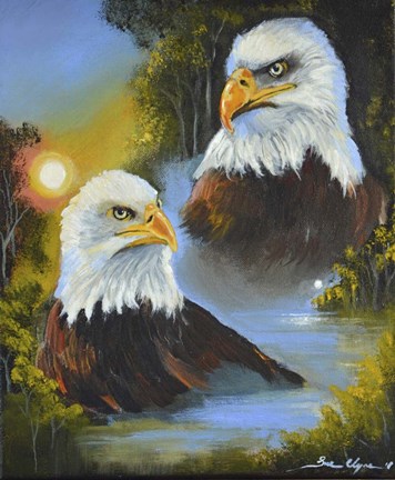 Framed Mystic Eagles Print