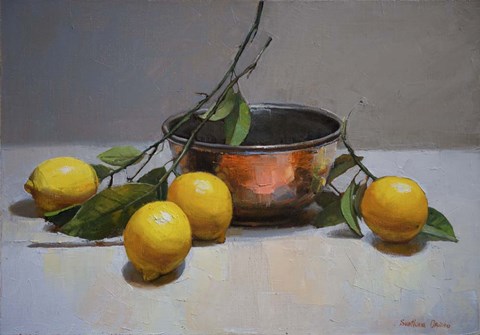 Framed Still Life with Lemons Print