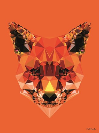 Framed Geometric Fox Print
