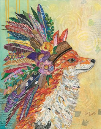 Framed Tribal Fox Print