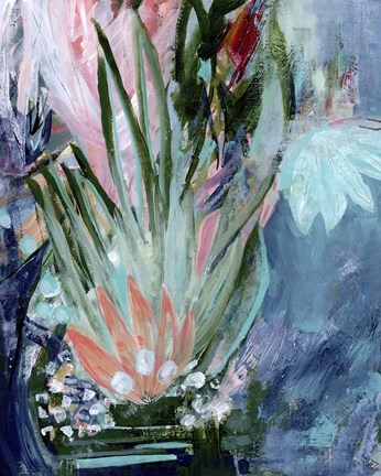 Framed Opulent Floral Strokes VI Print
