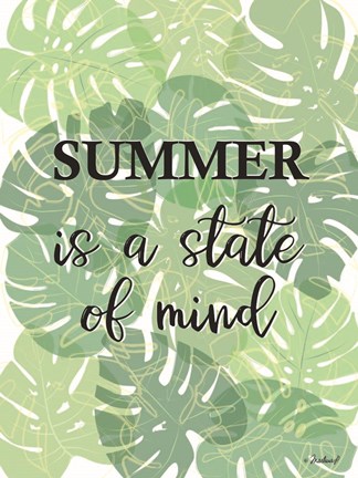 Framed Tropical Summer Quote Print