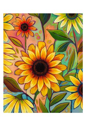 Framed Sunflower Power II Print