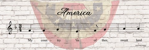 Framed America Sheet Music Print