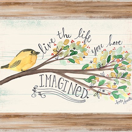 Framed Imagined Canary Print