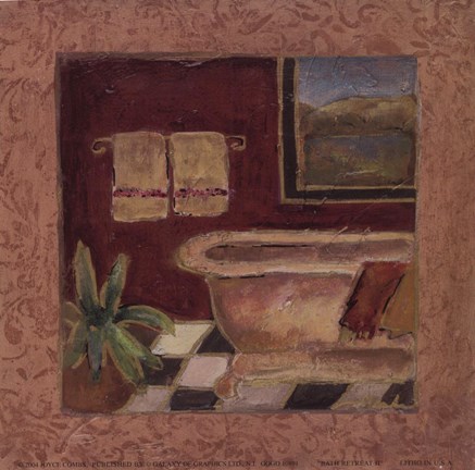 Framed Bath Retreat II Print