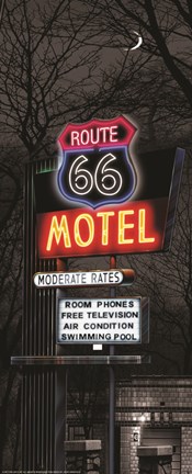 Framed Route 66 Motel Print