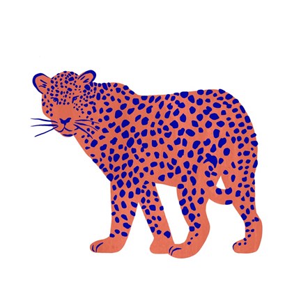 Framed Bright Leopard I Print