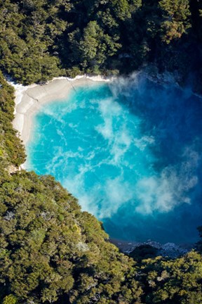 Framed Inferno Crater, Waimangu Volcanic Valley, Near Rotorua, North Island, New Zealand Print