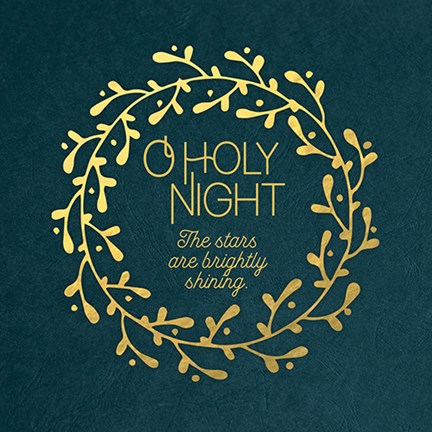 Framed O Holy Night Wreath Print