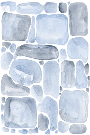 Framed Blue Abstract VI Print