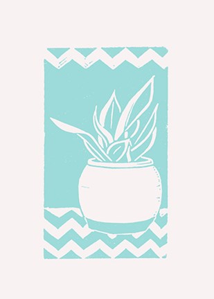 Framed Mint Snake Plant Print