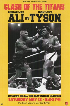 Framed Ali vs Tyson Print