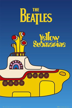 Framed Beatles - Yellow Submarine Print