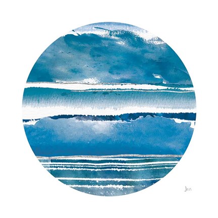 Framed By the Sea Circle Print