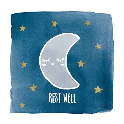 Framed Night Sky Rest Well Print